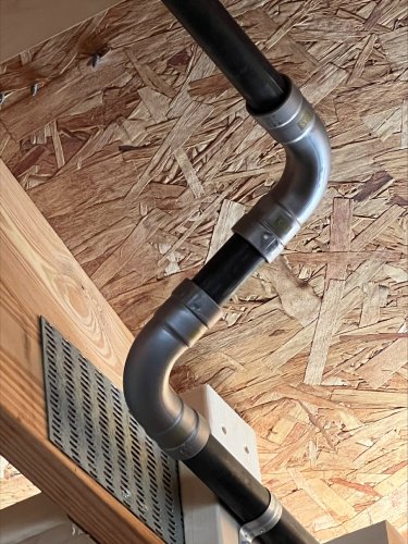 Carbon steel press fittings plumbing installation example